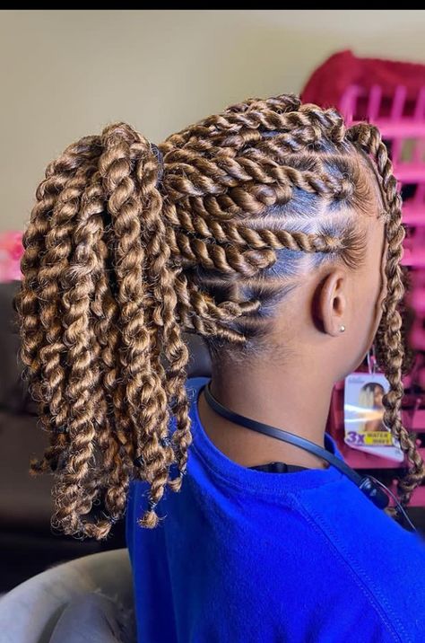 Twist Braid, Braided Cornrow Hairstyles, Cute Braided Hairstyles, Braided Hairstyles For Teens, Braids Hairstyles Pictures, Quick Braided Hairstyles, Twist Braid Hairstyles, Hair Twist Styles, Hair Ponytail Styles