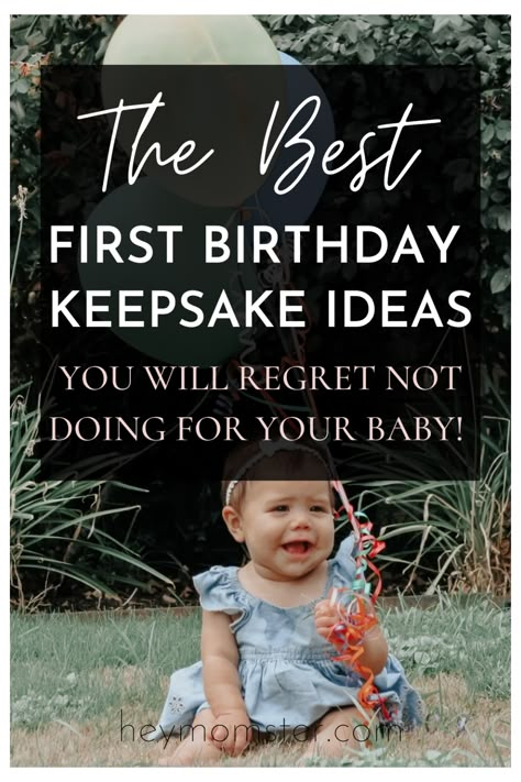 If you're looking for a way to make your babys first birthday something extra special and meaningful, here are the best 5 keepsake ideas that your baby will cherish for life. How to make your little ones first birthday memorable with these unique 1st birthday ideas #firstbirthday #birthdayideas #babykeepsakes Sentimental First Birthday Gifts, First Birthday Traditions Ideas, First Birthday Memory Ideas, First Birthday Guest Book Ideas, 1st Birthday Activities, First Birthday Traditions, Baby Turns One, 1st Birthday Keepsake, First Birthday Keepsake