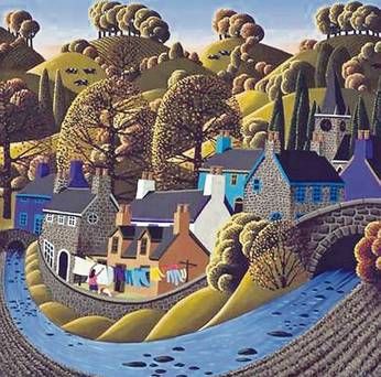 Artist George Callaghan is coming to the end of a prolific and critically acclaimed career. George Callaghan, Naïve Artist, Naive Painting, Arte Folk, Irish Art, Naive Art, Folk Art Painting, Belfast, Landscape Art