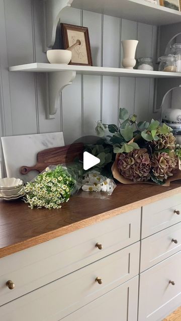 Meg Tempest on Instagram: "The engineered stone ban came into effect in Australia this month and I know a lot of you are searching for alternatives. If natural stone isn’t in your budget, I’d highly recommend a timber benchtop!  Ours is from @kaboodlekitchen and it’s American oak and solid timber. It arrives raw so you can finish it however you like. We stained ours a rich walnut and sealed with @cabotsanz benchtop clear.   You need to look after timber but it will last a lifetime as you can sand and refinish as often as you need. And nothing beats a natural product imo! It adds instant warmth and character to our cottage kitchen but would be just as lovely in a more contemporary space.   Would you use timber in your home?" Timber Benchtop Kitchen, Timber Benchtop, Timber Kitchen, Kitchen Benchtops, Natural Kitchen, Engineered Stone, Kitchen Tops, Cottage Kitchen, Natural Stones