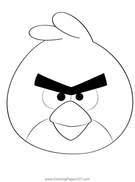 Red Angry Birds Coloring Page Angry Bird Printables Free, Angry Birds Coloring Pages, Angry Birds Movie Red, Angry Bird Pictures, Angry Birds Printables, Birds Coloring Pages, Bird Line Drawing, Birds Printable, Red Angry Bird