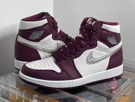 Burgundy Jordans, Air Jordan 1 White, Jordan Ones, White Jordans, Jordan 1 High Og, Air Jordan 1 Retro High Og, Air Jordan 1 High, Jordan 1 High, Air Jordan 1 Retro