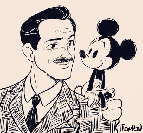 22.5k Likes, 130 Comments - Steven Thompson (@sthompsonart) on Instagram: “Walt and Mickey. #sthompsonart #waltdisney #mickeymouse ✨⭐️🎨⭐️✨” Disney Channel, Disneyland, Snoopy, Walt Disney, Disney Souvenirs, Animated Movies, My Website, I Hope, Disney Princess