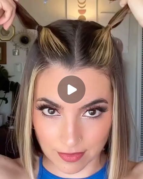 Short Hair Ponytail, Short Hair Up, Natural Hair Tutorials, Hair Diy, Hair Upstyles, Hair And Makeup Tips, Easy Hair Updos, Hair Tips Video, Hairdos For Short Hair