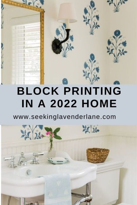 Block Print On Wall, Block Printed Wall Art, Block Printing On Wall, Block Print Stencil Wall, Block Printed Wall, Stenciled Painted Walls, Diy Wallpaper Stamp, Hand Stamped Wall, Diy Stamp Wallpaper