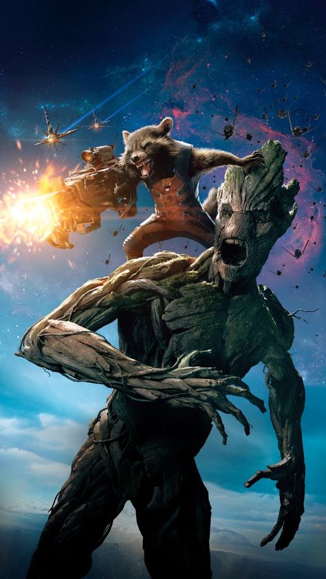 Groot Marvel Art, Poster Wall Room, Marvel Rocket Raccoon, Gorr The God Butcher, God Butcher, Groot Tattoo, Marvel Rocket, Rocket Groot, Rocket Tattoo