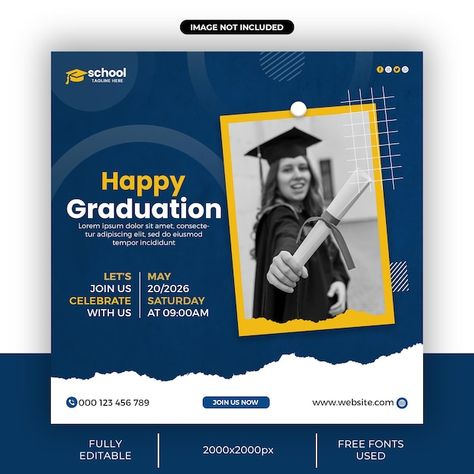 College Banner Design, Education Social Media Post, School Ads, College Banner, Social Media Poster Design, Free Social Media Templates, Digital Advertising Design, Education Banner, Packaging Template Design