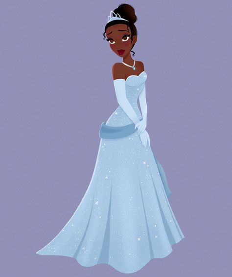 Tiana in her blue dress 💙✨ This is my all time favourite Disney dress so it was super fun to draw. Which Disney princess outfit is your… Princess And The Frog Blue Dress, Princess Tiana Blue Dress, Tiana Blue Dress, Fav Princess, Princess Tiana Dress, Black Disney Princess, Disney Tiana, 20th Bday, Tiana Dress