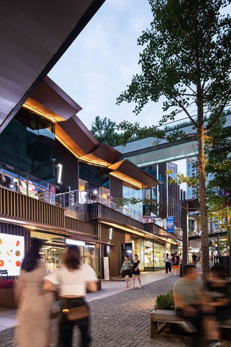 Qujiang Creative Circle :: the Oval Partnership Townhouse Exterior, Retail Architecture, Street Mall, Hotel Concept, Creative Circle, Retail Park, Facade Lighting, Commercial Street, Urban Fabric