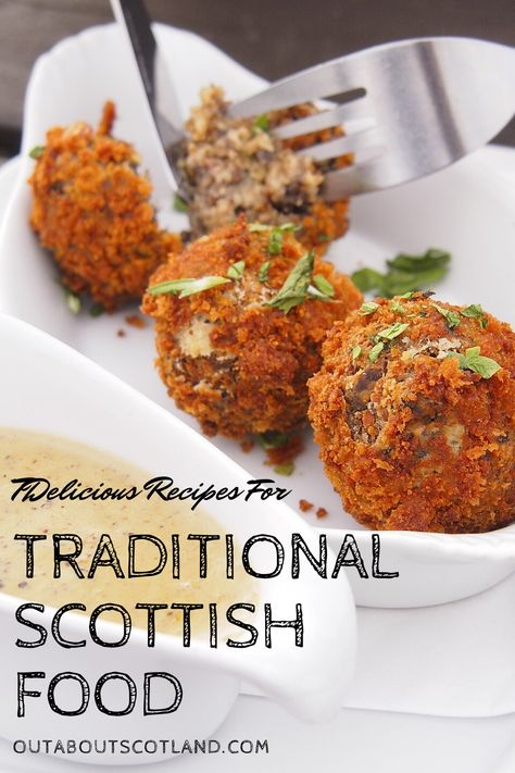 Scotland Food Scottish Recipes, Scottish Wedding Food, Celtic Food Recipes, Scottish Meals Traditional, Scottish Recipes Dinner, Traditional Scottish Food Recipes, Scottish Appetizer Recipes, Scottish Meatballs, Scottish Side Dishes