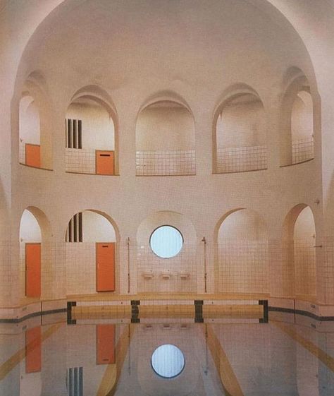 #Volksbad #Nuremberg #CasaVogue via @beau_traps #somewhereiwouldliketolive . . . . #architecture #interiordesign #interiors #アーキテクチャ #インテリア… Transcendent Kingdom, Nouveau Architecture, Couch Design, Public Bath, Retro Interior, Wes Anderson, 판타지 아트, Bath House, Beirut