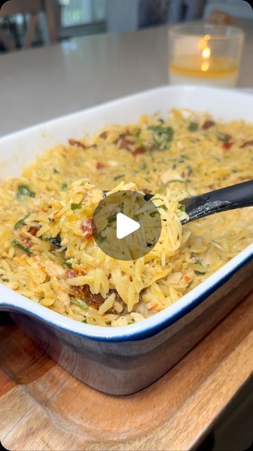 Brooke Stepp on Instagram: "Dump and bake tuscan chicken orzo for a quick and easy dinner   #recipe #dinnerrecipe #orzo #tuscanchicken" Orzo Tuscan Chicken Dump, One Pot Tuscan Chicken Orzo, Tuscan Chicken And Orzo Recipes, Dump & Bake Tuscan Chicken Orzo, Chicken Orzo Bake One Pot, Baked Tuscan Chicken Orzo, Orzo Tuscan Chicken, Tuscan Chicken Orzo Dump And Bake, Dump And Bake Tuscan Chicken Orzo Meals And Munchies