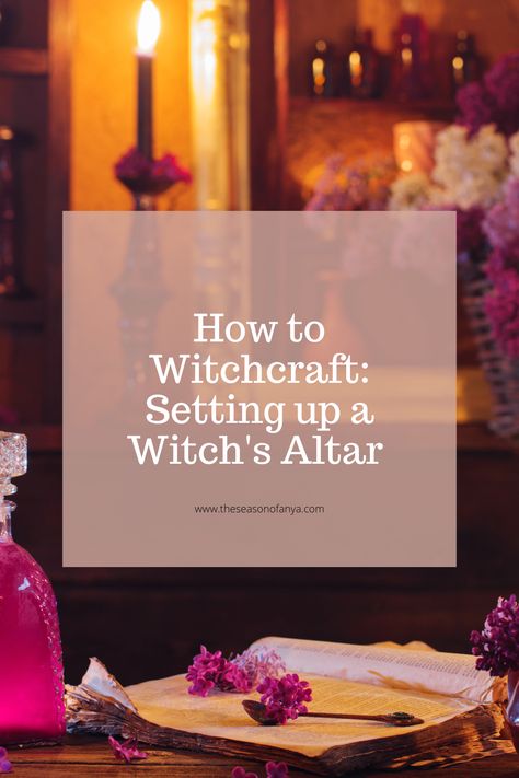 How to Witchcraft: Setting Up a Witches Altar Witch Altar Set Up, Witch Altars Inspiration, How To Make A Alter, How To Make An Altar Witch, Witch Alters For Small Spaces, Modern Witch Altar, How To Build An Altar, Small Witch Altar, Witch’s Altar