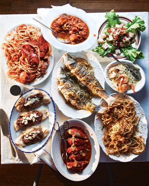 Feast of Seven Fishes, a traditional Christmas Eve dinner in Italy Feast Of Seven Fishes, Traditional Christmas Eve Dinner, Spicy Lobster, Feast Of The Seven Fishes, Fra Diavolo, Seven Fishes, Greenpoint Brooklyn, Christmas Eve Dinner, Italian Christmas