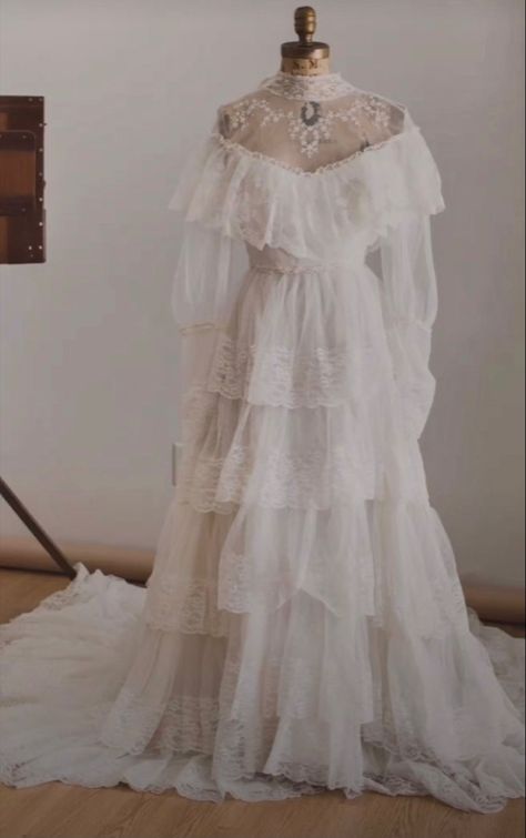 Victorian Dress Wedding Dress, 20th Century Wedding Dress, 1970 Wedding Dress Vintage, Vintage Victorian Wedding Dress, Edwardian Inspired Wedding Dress, 70 Wedding Dress Vintage 70s, Victorian Era Wedding Dress, 1700s Wedding Dress, Victorian Wedding Dress 19th Century