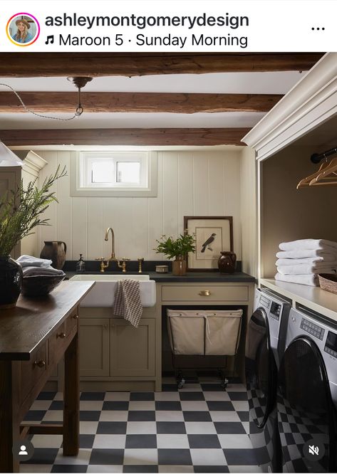 Ashley Montgomery, Laundry/mudroom Ideas, Color Cabinets, Laundry Room/mud Room, Vintage Laundry Room, Basement Laundry Room, Dream Laundry Room, Basement Laundry, Mudroom Laundry Room