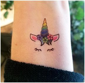 Unicorn Tattoo Ideas, Pony Tattoo, Cute Wrist Tattoos, Cute Flower Tattoos, Temporary Face Tattoos, Unicorn Tattoo, Cute Tattoos On Wrist, Tattoos Cute, Unicorn Tattoos