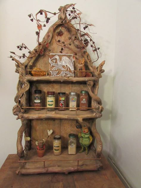 Hobbit Kitchen, Mini Shelf, Sweet Cow, Diy Shelf, Shelf Diy, Cottage Witch, Floor Shelf, Inspired Furniture, Spice Tea