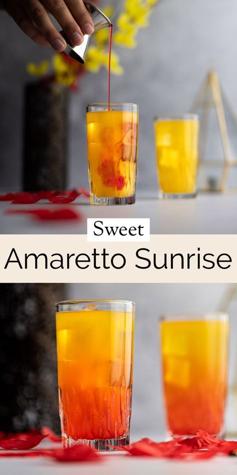 Mixed Drinks With Amaretto, Recipes With Amaretto Liqueur, Peach Nectar Cocktail, Drinks Made With Amaretto, Amerreto Cocktail Recipes, Amerreto Mixed Drinks, Drinks With Amaretto Recipes, Amoretto Drinks, Peach Snapps Drinks Recipes