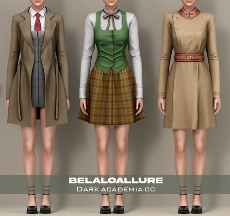 Sims 4 Academia Clothes, Sims4 Cc Dark Academia, Sims 4 Tweed Cc, Ts4 Dark Academia Cc, Sims 4 Restaurant Uniform Cc, Ts4 Dark Academia, Sims 4 Cc Clothes Female Dark Academia, Sims 4 Dark Academia Cc Clothes, Sims 4 Cc Dark Academia Clothes