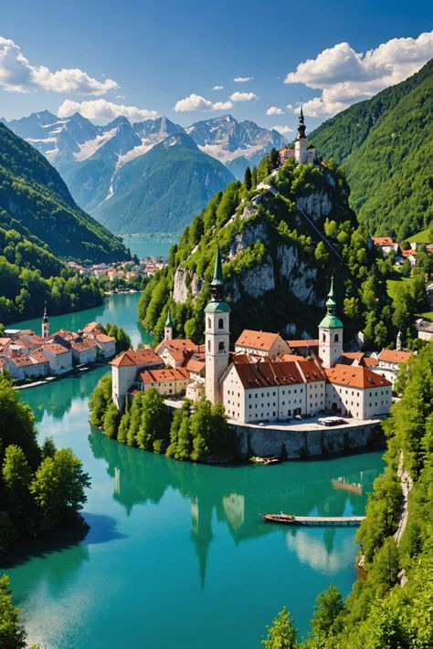 10 Must-Visit Places in Slovenia for an Unforgettable Trip! Slovenia Bled Lake, Piran Slovenia, Triglav National Park, Lake Bled Slovenia, Bled Slovenia, Slovenia Travel, Julian Alps, World Most Beautiful Place, European Castles