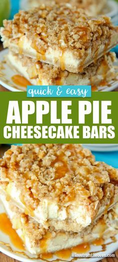 Apple Pie Crumb Topping, 7 Layer Magic Cookie Bars, Apple Pie Cheesecake Bars, Apple Bar Recipes, Apple Cheesecake Recipes, Apple Pie Cheesecake, Apple Cheesecake Bars, Caramel Apple Cheesecake Bars, Cheesecake Layer