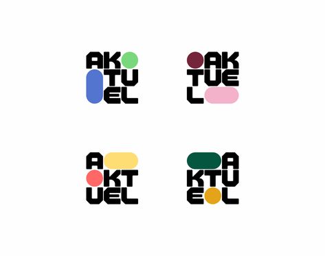 Aktuel - Brand identity on Behance 2023 Brand Design Trends, Ngo Brand Identity, 4 Letter Logo, Inclusive Branding, Flexible Branding, Modular Logo, Transformation Logo, Iq Logo, Education Branding