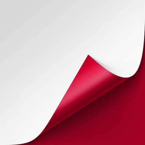 Curled corner of white paper on red back... | Premium Vector #Freepik #vector #page-fold #paper-curl #curled-corner #page-flip Flip Paper Art, Page Background Design, Presentation Graphics, Flyer Background, Paper Vector, Photo Shape, Page Flip, Page Background, Gym Photos