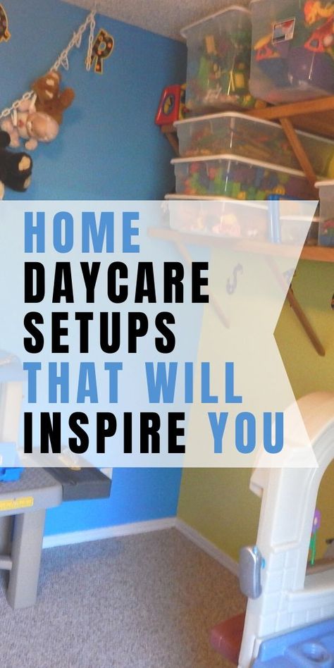 Montessori, Simple Home Daycare Setup, In Home Preschool Set Up House, In Home Daycare Set Up Living Room, Diy Home Daycare Ideas, Home Daycare Backyard Ideas, Toddler Childcare Room Ideas, Daycare Sleeping Area Ideas, Home Day Care Room Ideas