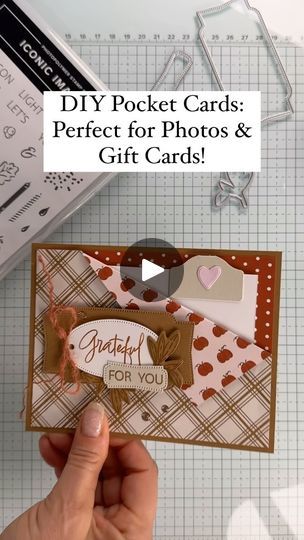 6.7K views · 1.2K reactions | Create Stunning Handmade Cards Easily!

📸✨ Check out this stunning pocket card design that’s perfect for any occasion! Whether it’s a Fall greeting, a birthday surprise, or a festive Christmas card, this versatile layout has got you covered. 🍂🎂🎄

🛠️ In my latest tutorial, I’ll show you how to:
•	Layer Designer Series Paper and fold it to create a unique pocket
•	Craft an easy slide-in insert with a handy tab using the Keeping Tabs punch
•	Customize your cards with beautiful stamps and die cuts from the Iconic Imagery set

Why recreate this project? 
✨ Versatility: Perfect for photos, gift cards, and special messages 
✨ Ease: Step-by-step instructions make it fun and simple 
✨ Personal Touch: Handmade cards add that extra special touch

🎥 Wa Pocket Cards Ideas Paper Crafts, Stampin Up Keeping Tabs Cards, Keeping Tabs Stampin Up Cards, Message Card Design Ideas, Christmas Friends Stampin Up Cards, Pocket Craft, Unique Pockets, Stampin Up Christmas Cards, Pocket Card