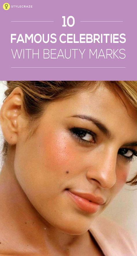 Eva Mendes is considered to be one of the sexiest women. Her smile is very attractive and the mole above her lip makes her smile even more beautiful. Models With Moles On Face, Beauty Moles On Face, Beauty Spot Tattoo Face, Beauty Spot Makeup, Women With Moles On Face, Beauty Mark Above Lip, Attractive Moles On Face, Lip Mole Beauty Marks, Pretty Moles On Face