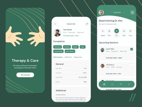 Mental Health App Mental Health Application Ui, App Design Moodboard, Log In App Design, Mental Health App Ux Design, Moodboard App, Desain Ux, Health App Design, App Redesign, Suggested App