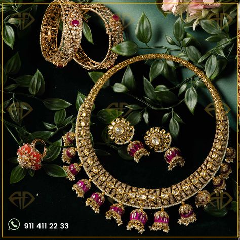 Ananth Diamonds Jewellery, Diamond Kasulaperu, Ruby Necklace Designs, Bridal Jewellery Earrings, Bridal Diamond Necklace, Diamond Jewelry Earrings, Antique Bridal Jewelry, Bridal Diamond Jewellery, Indian Jewellery Design Earrings