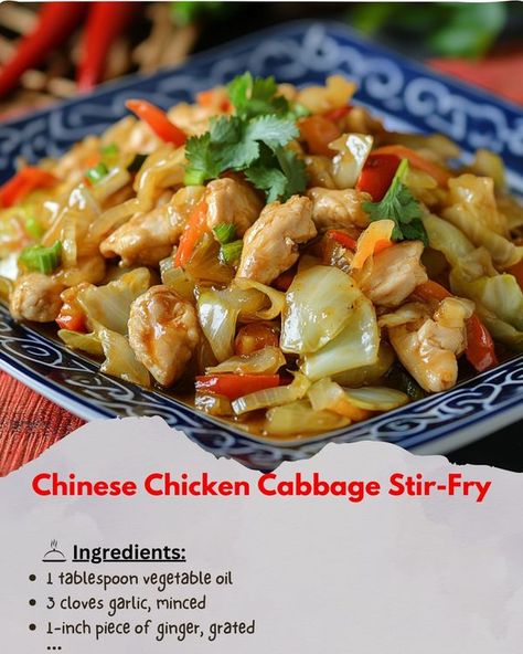 Chinese Chicken Cabbage Stirfry, Chinese Cabbage Chicken Stir Fry, Low Carb Stir Fry Recipes, Cabbage Chicken Recipes, Chinese Chicken Cabbage Stir Fry, Chicken Cabbage Recipes, Cabbage And Chicken Recipes, Cabbage Stir Fry Recipes, Chicken And Cabbage Recipes