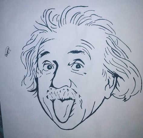 Albert Einstein Drawing, Sketches Simple, Albert Einstein, Einstein, Demon Slayer, Female Sketch, Physics, Male Sketch, Humanoid Sketch