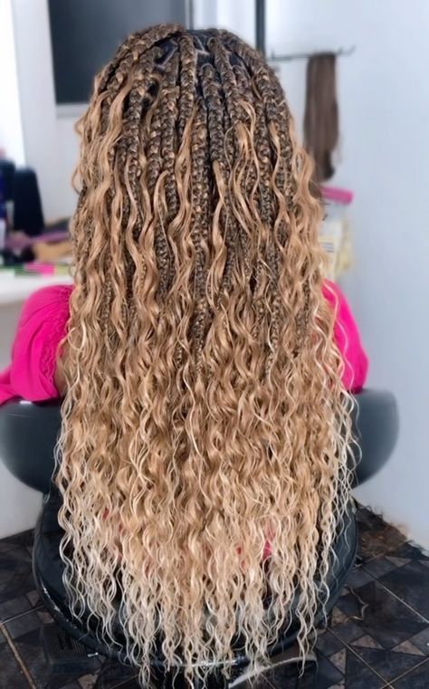 30 Best Box Braids Hairstyles to Inspire You Mermaid Box Braids, Braid Bob, Colored Box Braids, Natural Braided Hairstyles, Braided Hairstyles For Black Women Cornrows, Curly Crochet Hair Styles, Goddess Braids Hairstyles, Blonde Braids, Braids Hairstyles Pictures