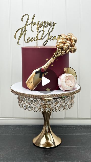 Bloom Cakes Art | NYC Custom cakes on Instagram: "🥂 Cheers to a New Year filled with delicious challenges! ✨ Join us as we bake our way into 2024. #happynewyear #bakingadventures #customcakes #champagnecake #cheerscake #newyearcake #nyccakes #customcake #nyccustomcakes #bloomcakesart #happynewyear2024 #moetcake" Newyear Cake 2024, New Year Cake Design 2024, New Year Cake 2024, New Year’s Eve Cake, Happy New Year Cake Ideas, New Year Eve Cake, New Year Cake Ideas, Champagne Cake Design, New Year Cake Design