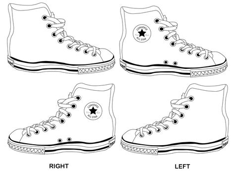 A complete template I made for Chuck Taylors Converse shoes. If you ever want to design your own converse shoes, just use this template as a model ^-^ D... Complete Converse Template Converse Template, Pete The Cat Shoes, Chuck Taylors Converse, Cat Activities, Shoe Template, Shoe Cakes, Cat Activity, Star Template, Cat Shoes