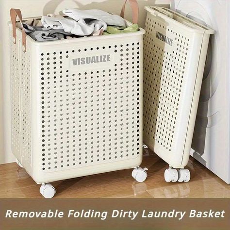 Faster shipping. Better service Stackable Laundry Baskets, Laundry Hamper With Wheels, Folding Laundry Basket, Laundry Basket Organization, Dirty Clothes Storage, Collapsible Laundry Basket, Dirty Clothes Basket, Hamper Storage, Sewing Supplies Storage