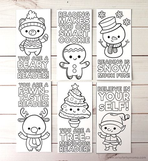 Winter Coloring Bookmarks Free Printable, Free Printable Christmas Bookmarks, Bookmark Coloring Pages, Printable Christmas Bookmarks, Colouring Christmas, Colouring Bookmarks, Bookmark Coloring, Coloring Bookmarks Free, Christmas Bookmark