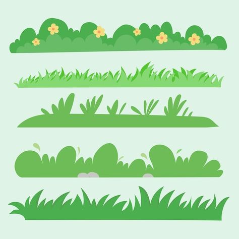 Vector grass borders decorative green co... | Premium Vector #Freepik #vector Green Grass Illustration, Vector Grass, Aesthetic Boarders Designs, Cartoon Grass, Grass Clipart, Grass Drawing, Grass Illustration, Grass Vector, Back To School Bulletin Boards