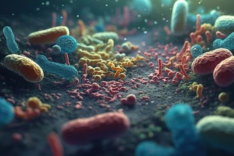 Microorganisms Aesthetic, Bacteria Culture, Bacteria Background, Bacteria Structure, Bacteria Under Microscope, Probiotics, Biology, Medicine, Stock Images Free