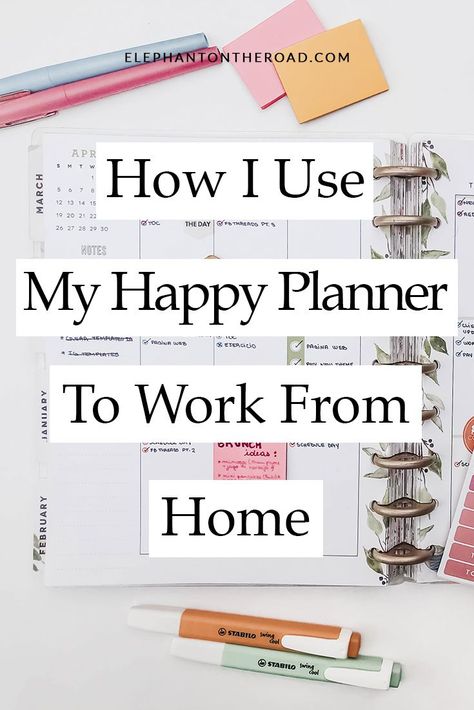 How I Use My Happy Planner To Work From Home. Organization Tips. Tips To Work From Home. Productivity Tips For Working From Home. How To Use A Planner To Work From Home. Happy Planner Ideas. Happy Planner Layout. Happy Planner Weekly Planning. Planner Organization. Planner Ideas. Work From Home Tips. Elephant on the Road. Busy Mom Planner, Happy Planner Ideas, Home Productivity, Basic Planner, Organization Planner, Happy Planner Layout, Finally Happy, Work Productivity, Mom Planner