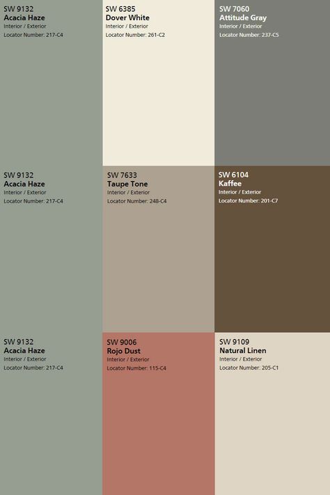 Sw Acacia Haze, Acacia Haze Sherwin Williams, Acacia Haze, February Colors, Color Pallete, Interior Paint Colors, Color Palette Design, Exterior Paint Colors, Paint Colors For Home