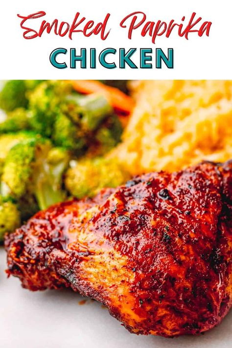 If you're in the mood for a seriously tasty chicken recipe that is easy to make, look no further than this crispy oven-baked smoked paprika chicken. You won't need to raid the entire grocery store for this one. Just a handful of simple ingredients, minimal prep time, and you're good to go. Plus, it's a win-win for all you keto and gluten-free folks out there! Paprika Chicken Breast, Paprika Chicken Thighs, Smoked Paprika Chicken, Baked Chicken Recipes Oven, Paprika Recipes, Dinner Party Dishes, Crispy Chicken Thighs, Oven Chicken Recipes, Paprika Chicken