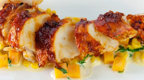 Succotash Baked Catfish Recipes, Baked Catfish, Lobster Tail Recipe, Poached Lobster, Catfish Recipes, Lobster Recipes Tail, Rock Lobster, Fish Ideas, Lobster Tail