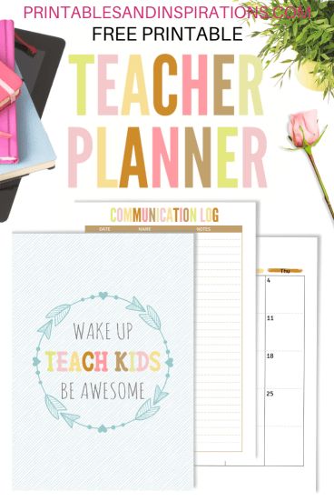 2020 2021 Teacher Planner Free Printable - Printables and Inspirations Reading Teacher Quotes, Free Teacher Planner, Free Lesson Planner, Binder Divider, Teacher Binder Organization, Planner Free Printable, Teacher Planner Templates, Weekly Log, Hello Teacher