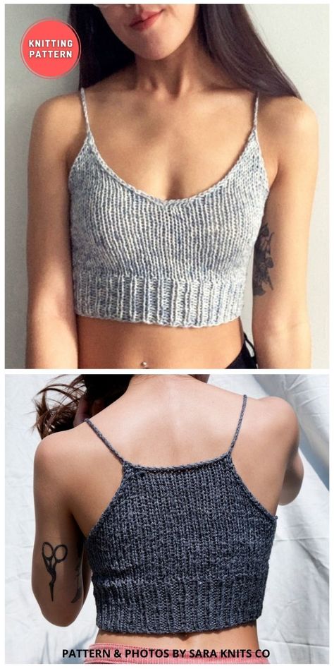 Short Knitting Projects, Knitted Shirt Pattern Free, Knit Summer Clothes, Knitted Top Summer, Knit Cotton Top, Knitting Tops For Women Free Pattern, Beginner Knit Top Pattern, Free Knitting Patterns Tank Tops, Free Knitted Top Patterns