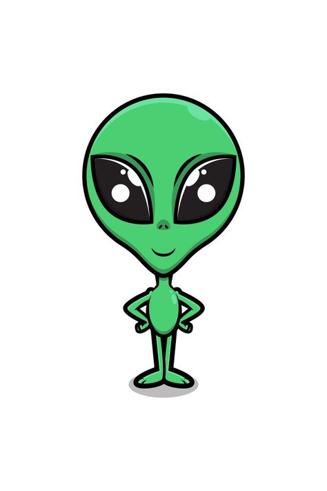 Alien Drawing Alien Easy Drawing, Cute Alien Drawing Easy, Alien Clip Art, Alien Cartoon Aesthetic, Alien Drawing Aesthetic, Alien Aesthetic Drawing, Alien Painting Easy, Alien Drawing Sketches, Alien Drawing Ideas