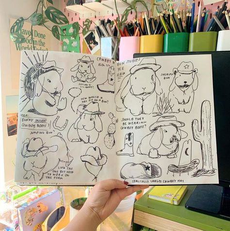 Katie Mai on Instagram: "happy monday! ✨most of the stuff ive been making as of late is half-finished, so here’s a lil peek at some sketches for a new sticker series im working on! . #sketchbook #sketchbookspread #sketchbooktour #illustration #illustragram #artstagram" Katie Mai Art, Katie Mai, Sketchbook Stickers, Sketchbook Inspo, Some Sketches, Sketchbook Tour, Art Attack, Sketchbook Art, Doodle Art Designs